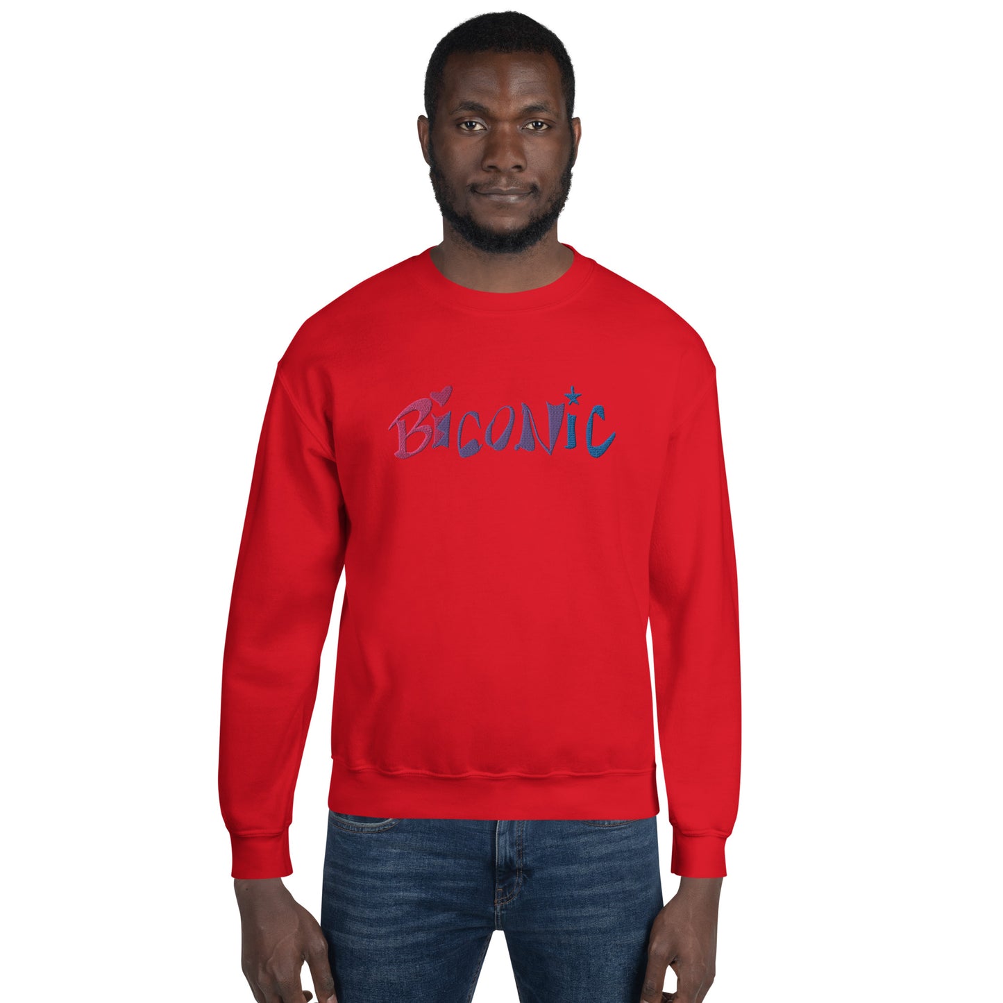 Cuello redondo unisex bordado