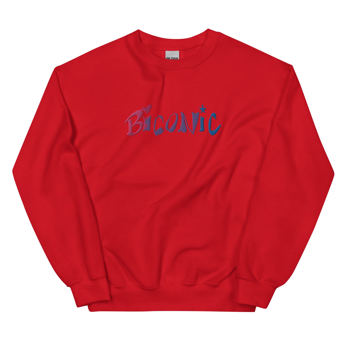 Cuello redondo unisex bordado