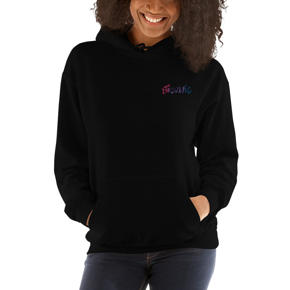Sudadera unisex con capucha bordada en el pecho izquierdo