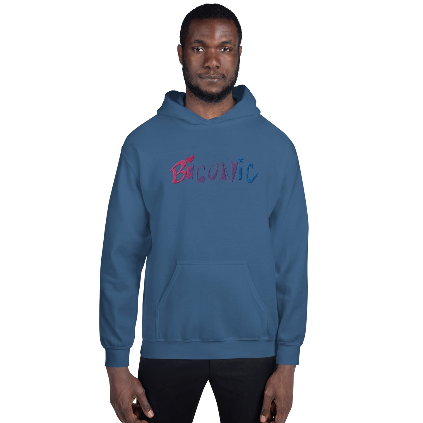 Sudadera unisex con capucha bordada