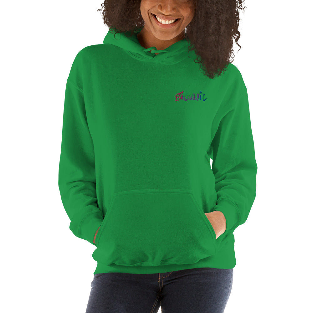 Sudadera unisex con capucha bordada en el pecho izquierdo