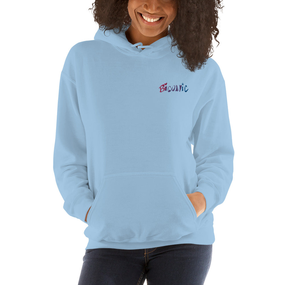 Sudadera unisex con capucha bordada en el pecho izquierdo