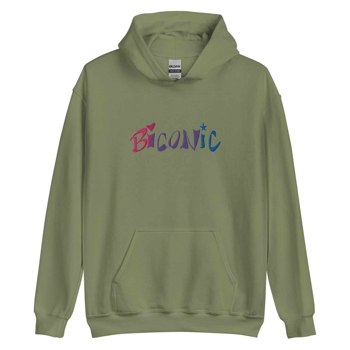 Sudadera unisex con capucha bordada