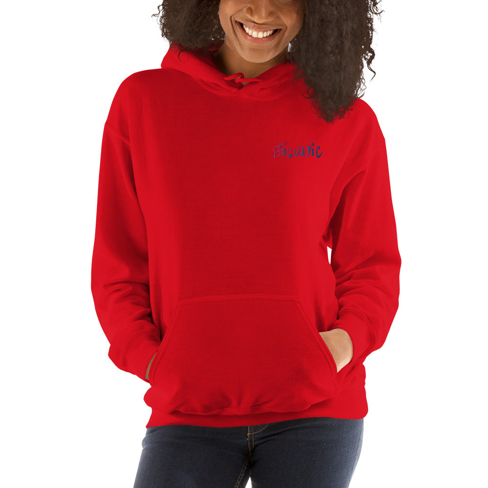 Sudadera unisex con capucha bordada en el pecho izquierdo