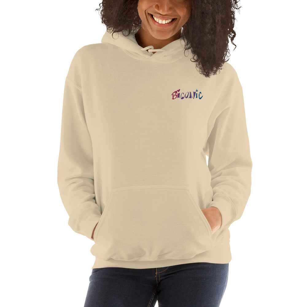 Sudadera unisex con capucha bordada en el pecho izquierdo