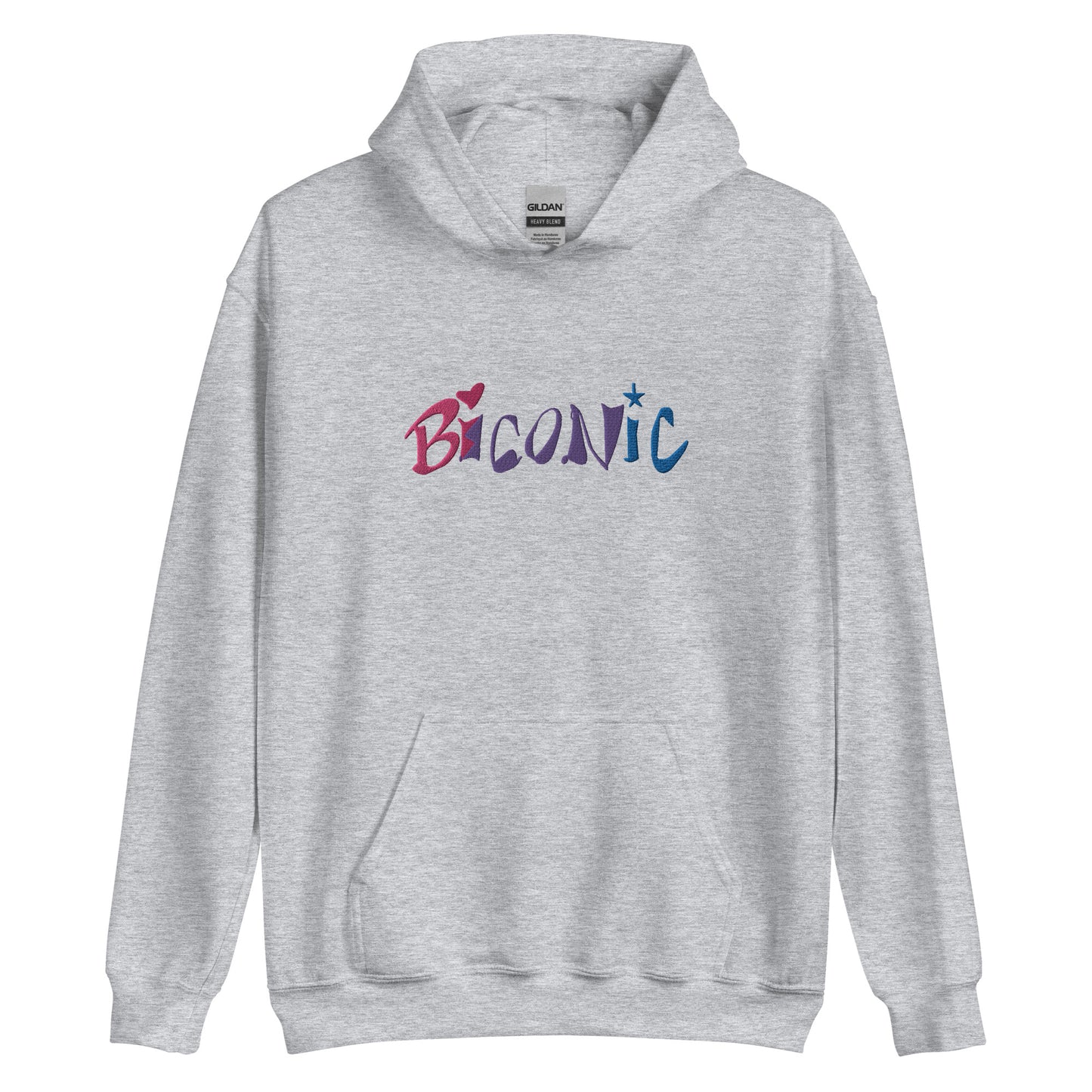 Sudadera unisex con capucha bordada