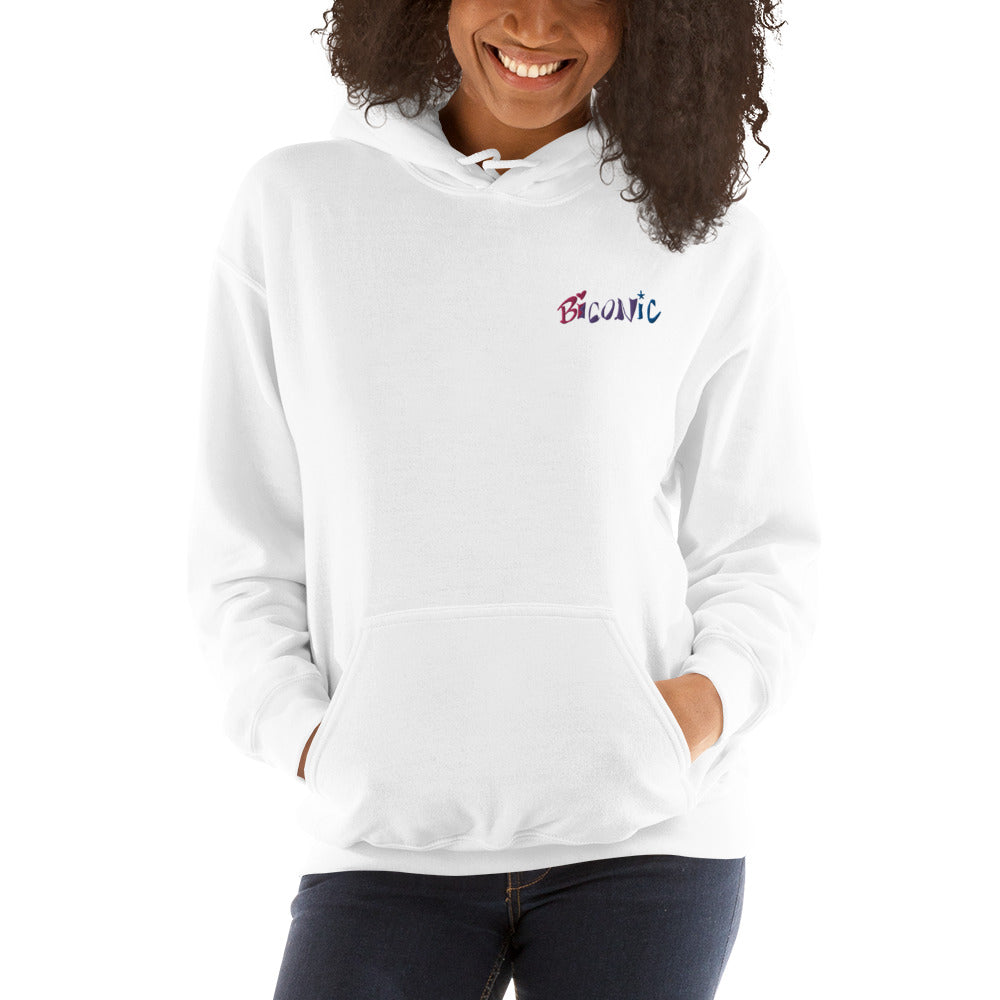 Sudadera unisex con capucha bordada en el pecho izquierdo