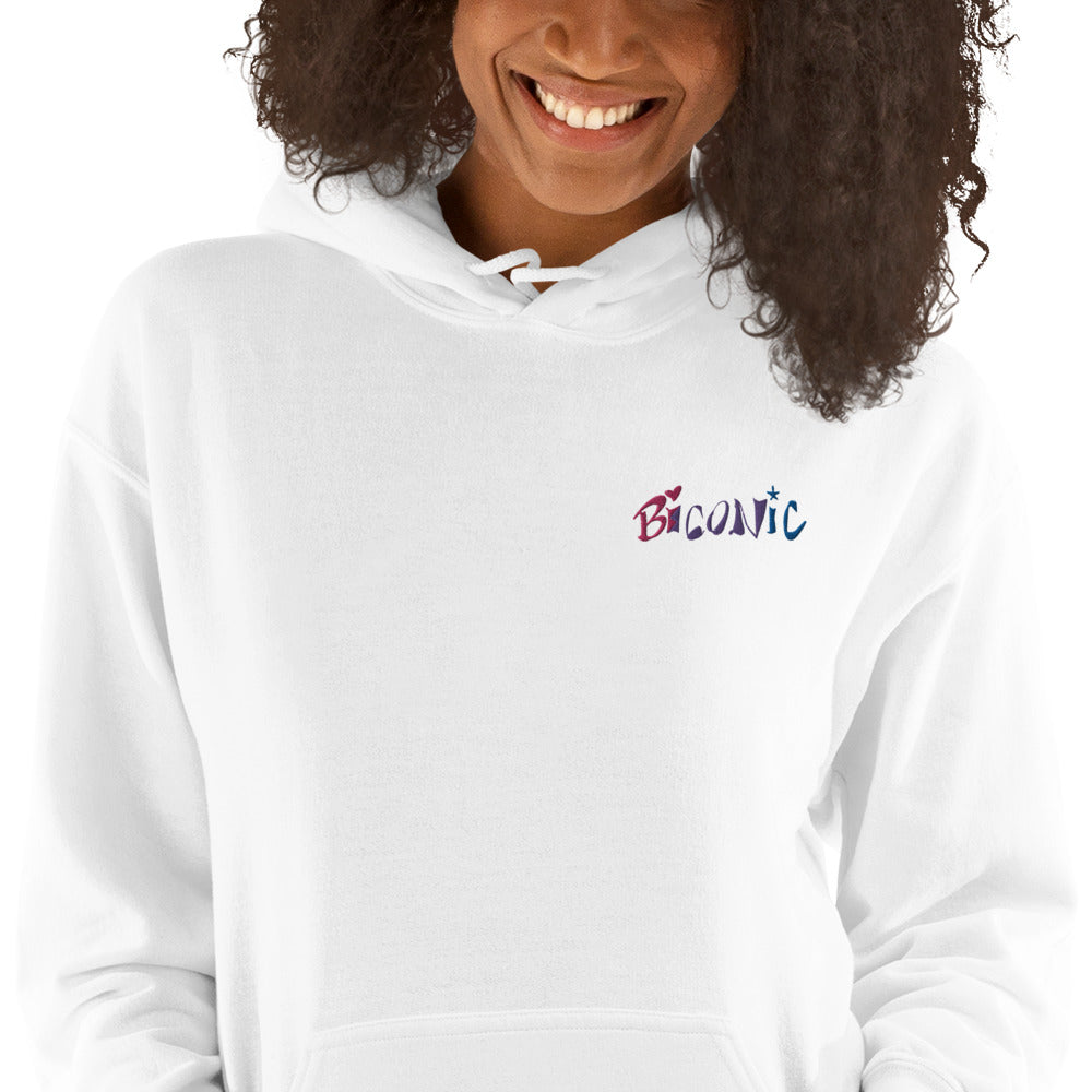 Sudadera unisex con capucha bordada en el pecho izquierdo