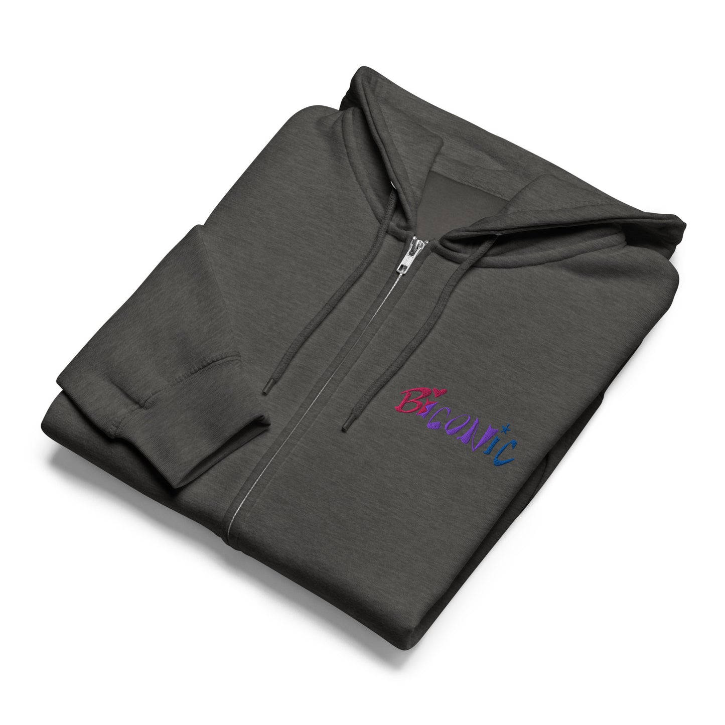 Bi Verse embroidered Premium full zip hoodie