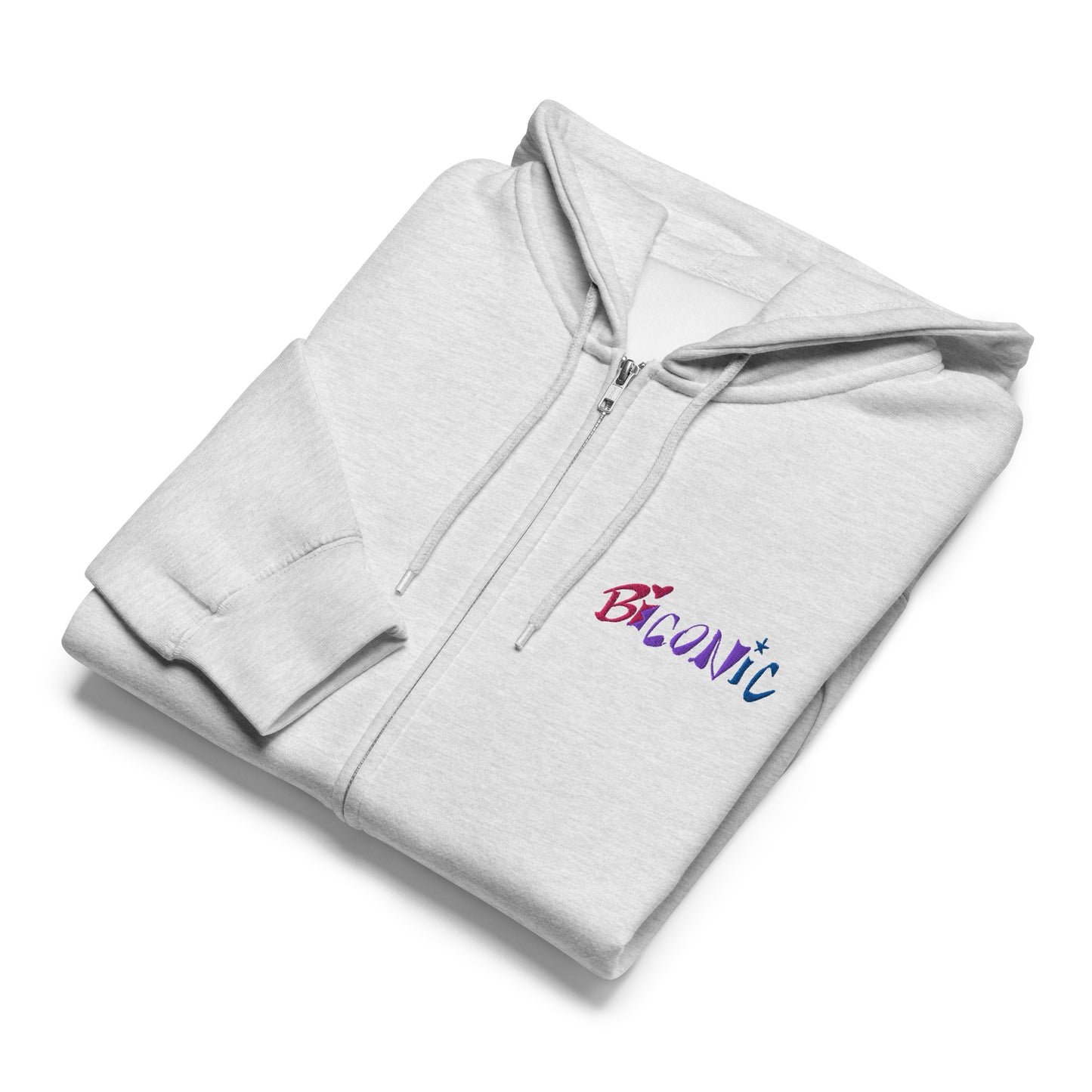 Bi Verse embroidered Premium full zip hoodie