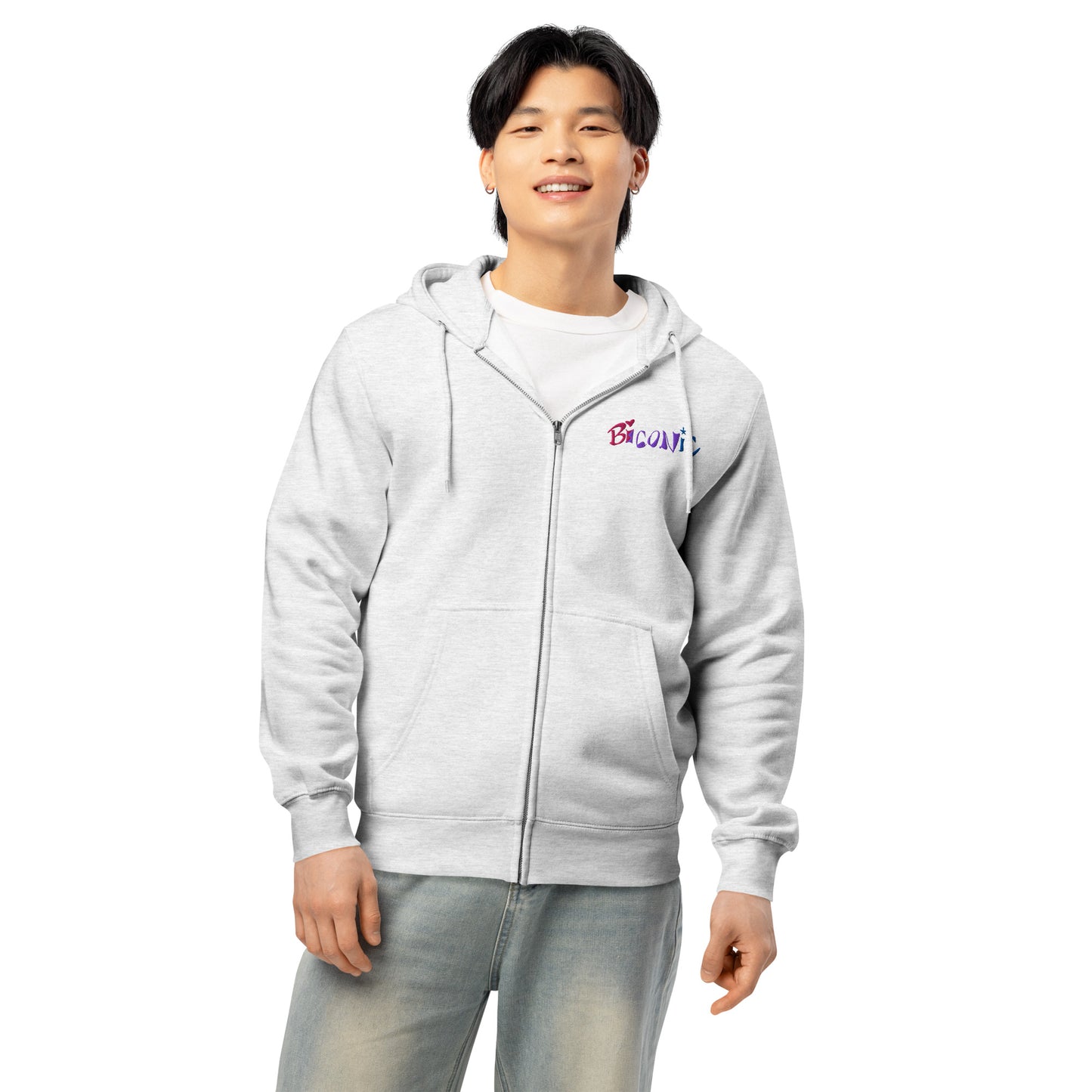 Bi Verse embroidered Premium full zip hoodie
