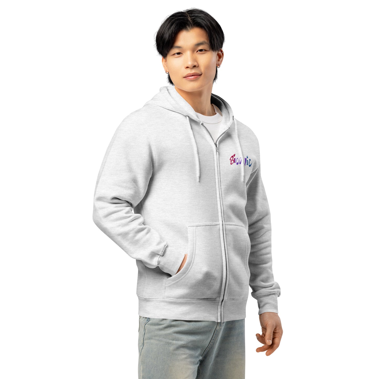 Bi Verse embroidered Premium full zip hoodie