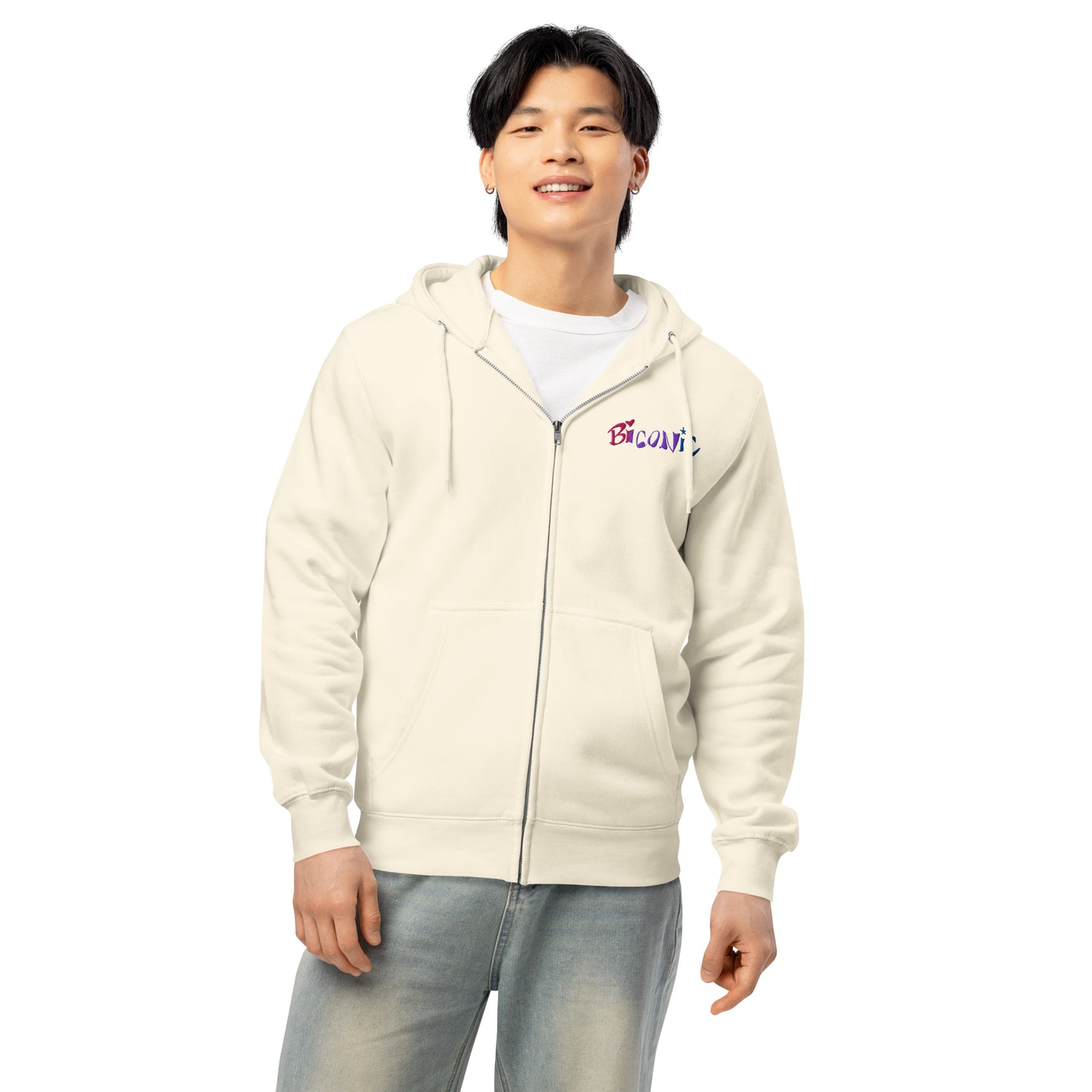 Bi Verse embroidered Premium full zip hoodie