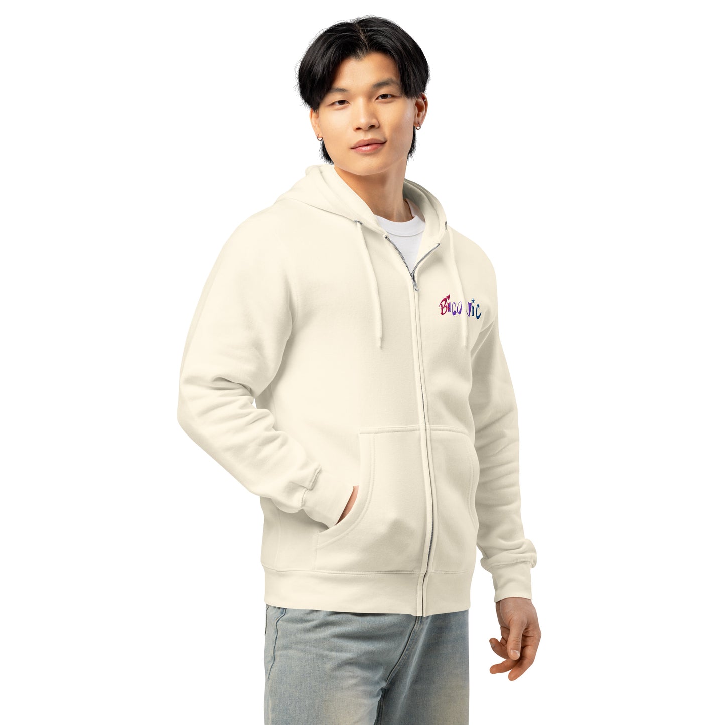 Bi Verse embroidered Premium full zip hoodie