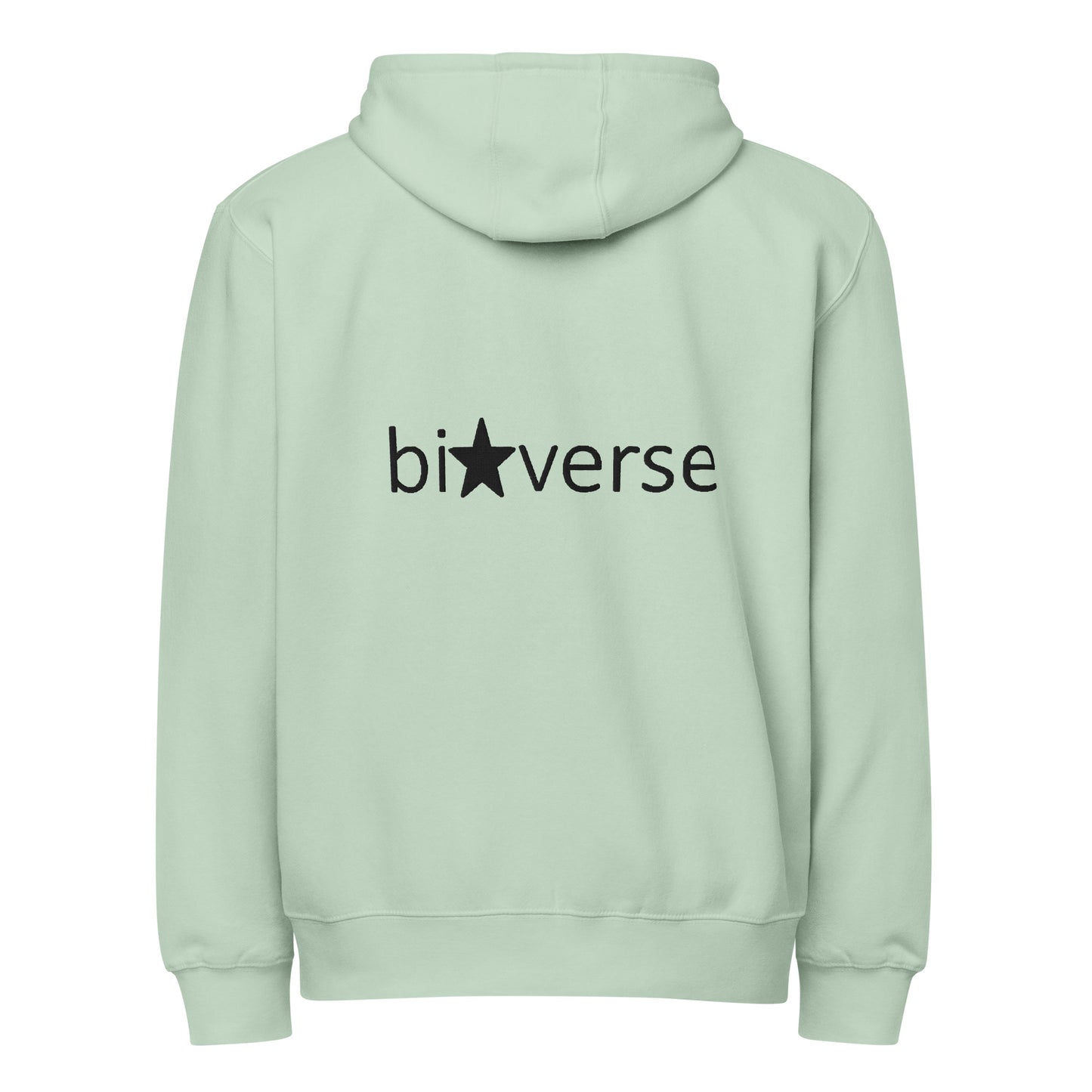Bi Verse embroidered Premium full zip hoodie