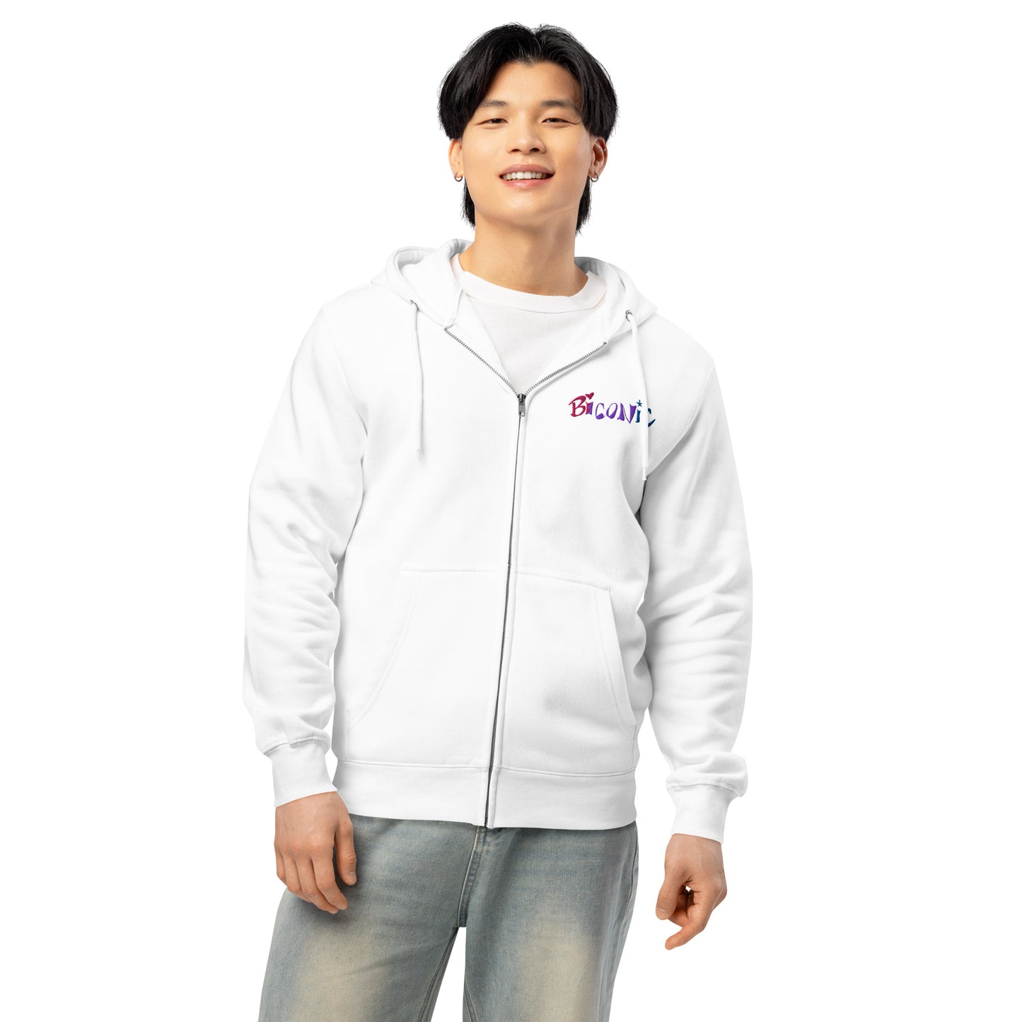 Bi Verse embroidered Premium full zip hoodie